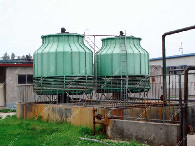 the outside cooling tower
